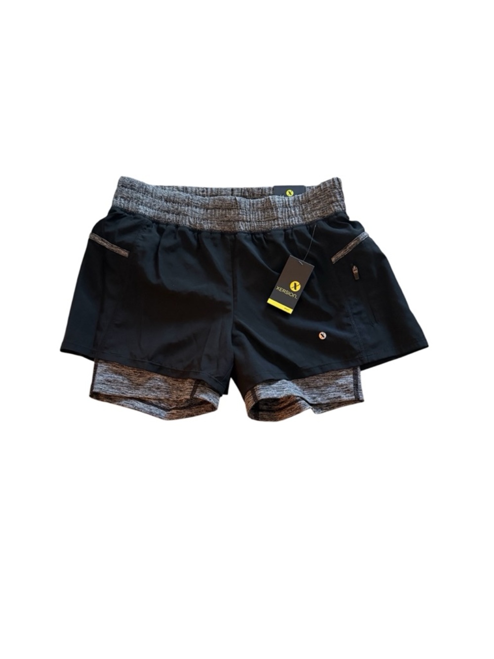Xersion Black Athletic Layered Running Shorts